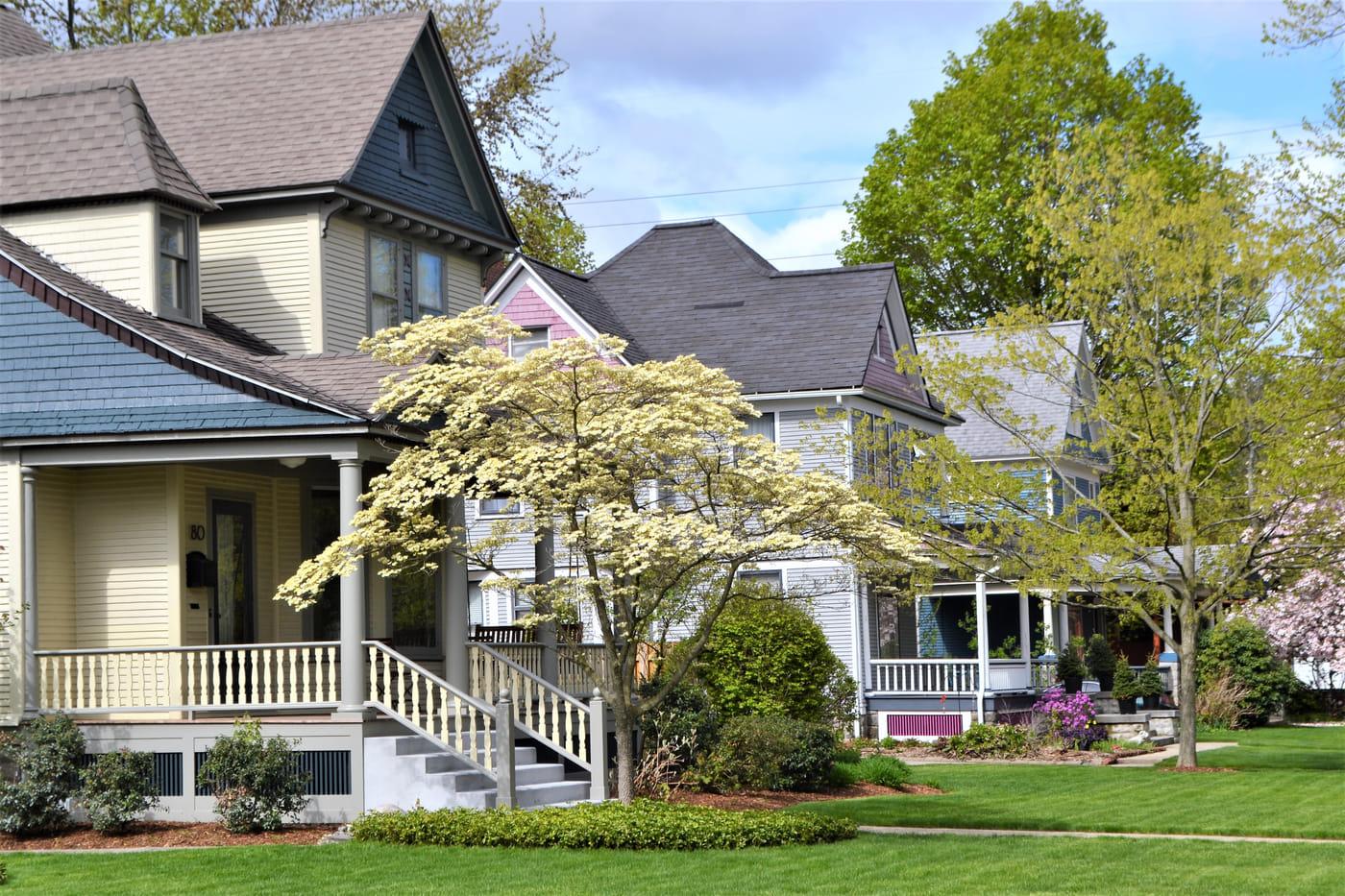A craftsman-style Owings home set among mature trees on a wooded lot